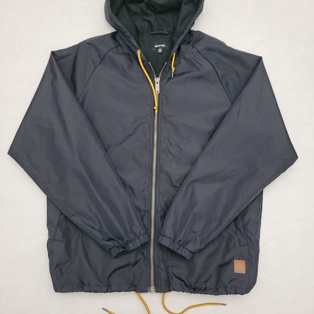 Brixton Men's Windbreaker Medium Zipper Jacket Fleece Lined